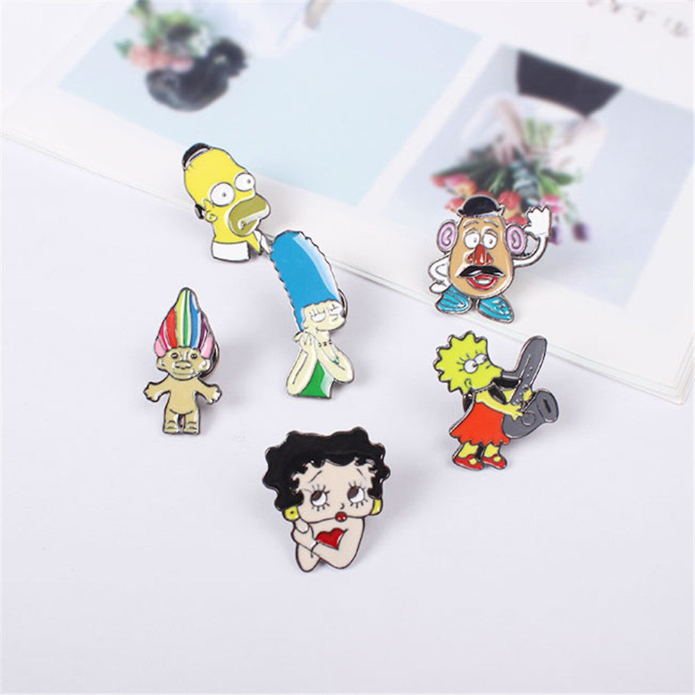 Cute Cartoon Characters Brooch