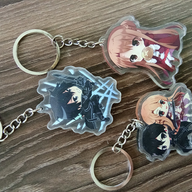 Double-Sided Sword Art Online Character Keychain