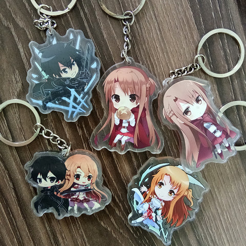Double-Sided Sword Art Online Character Keychain