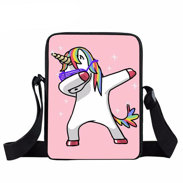 Dabbing Unicorn Mini Messenger Bag